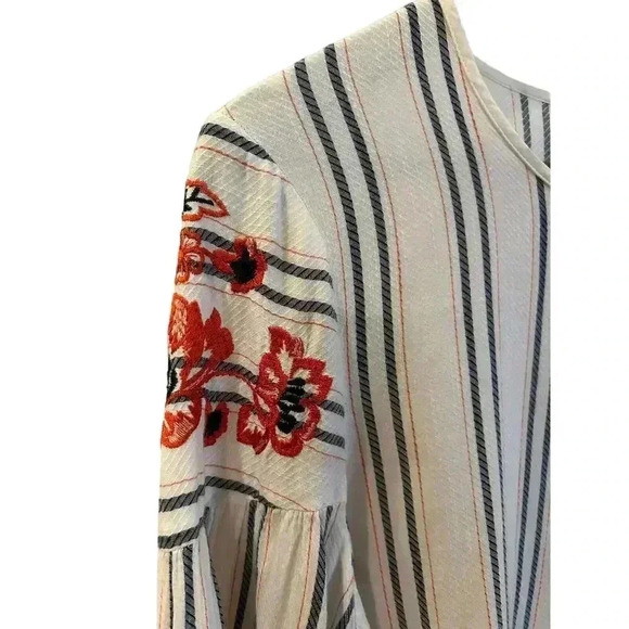 Karen Millen 
Embroidered Blouson Sleeve Top Size US 10 - Picture 5 of 10